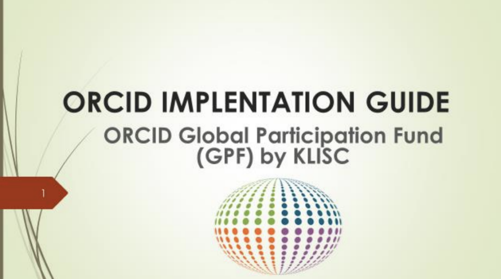 ORCID Implementation Guide cover photo